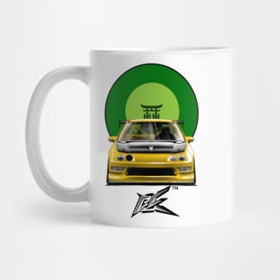 integra type r racecar lowered yellow Mug